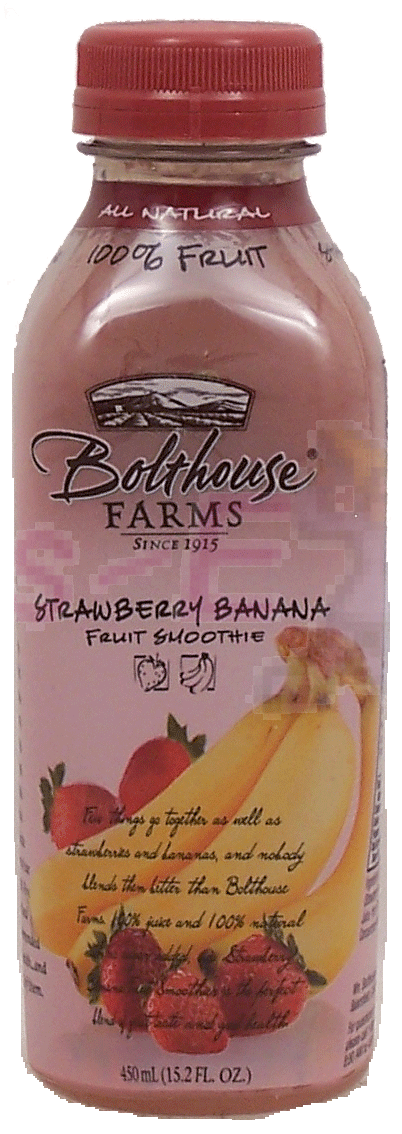 Bolthouse Farms&nbsp;&nbsp;strawberry banana fruit smoothie, 100% fruit Full-Size Picture